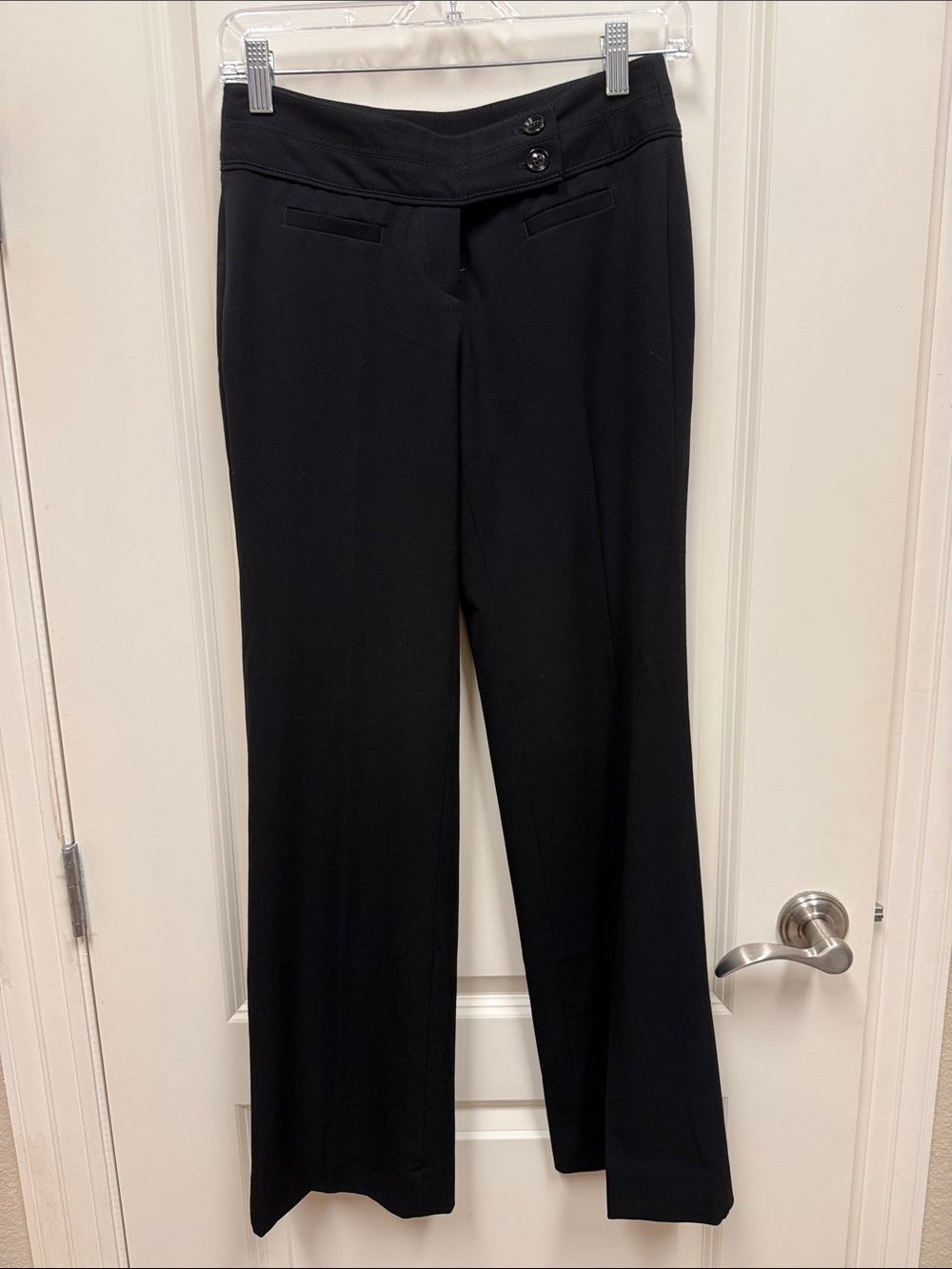 White House Black Market Black Wide-Leg Dress Pants